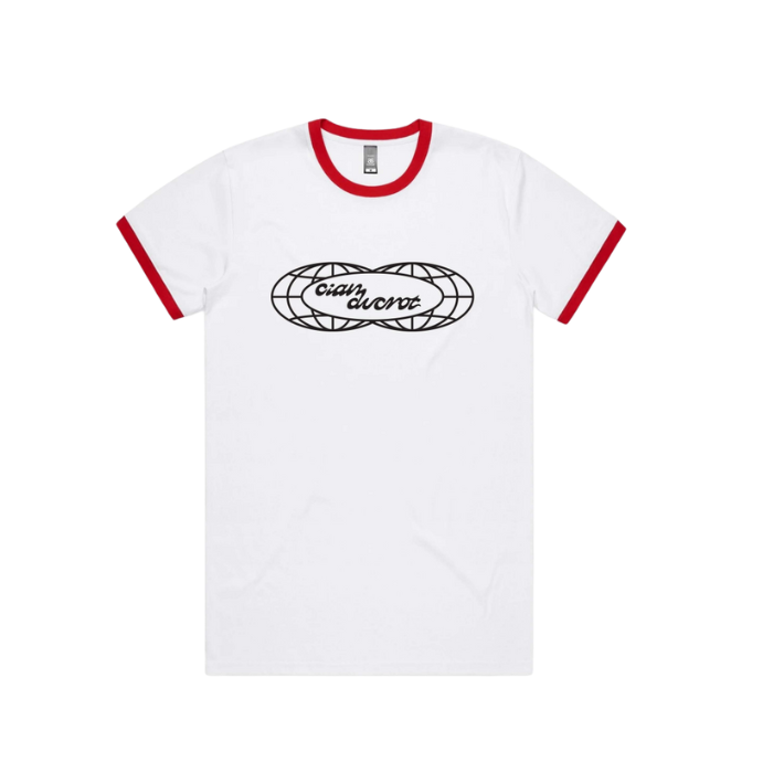 Cian Ducrot - Globe Ringer White T-Shirt