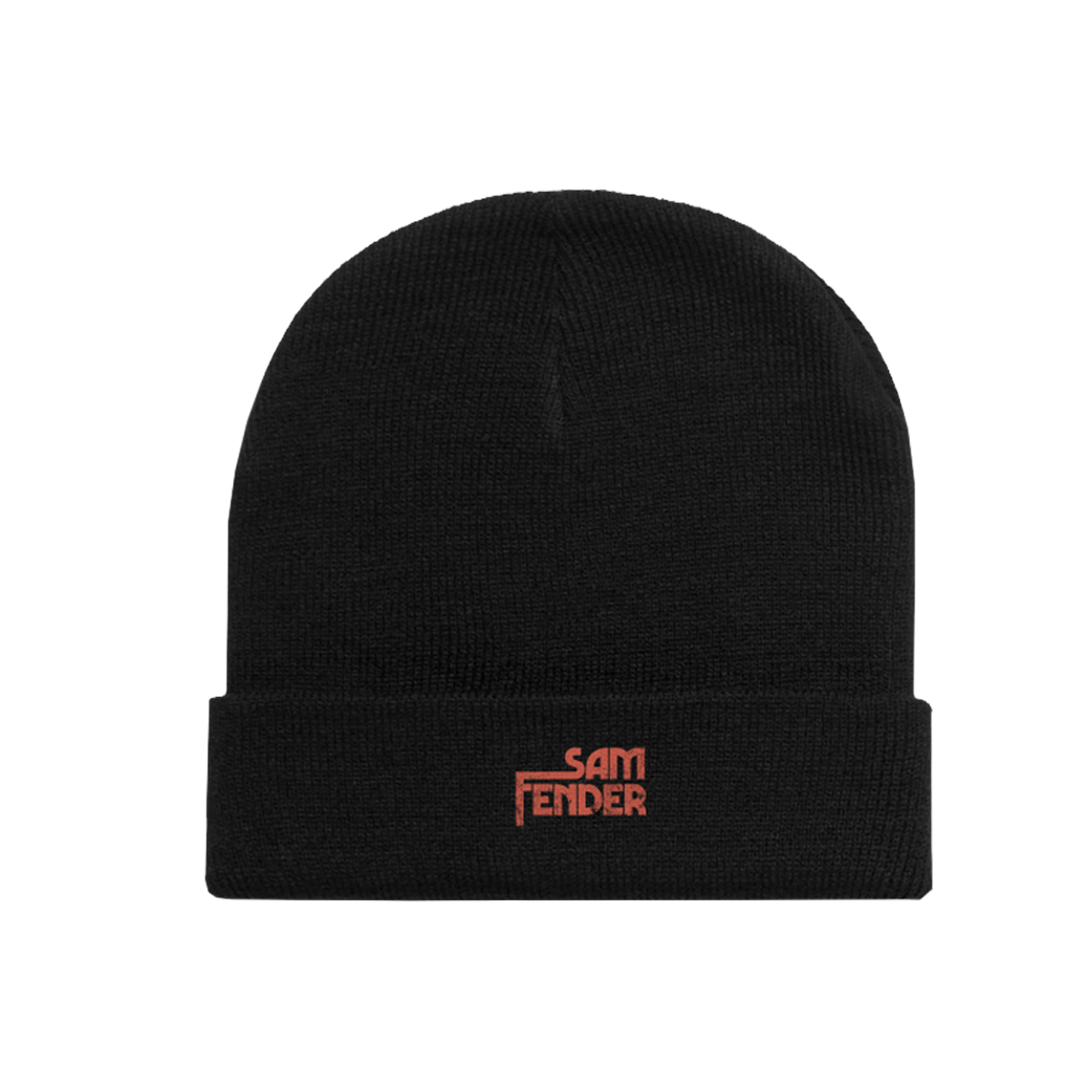 Sam Fender Black Embroidered Beanie Hat - Polydor Store UK