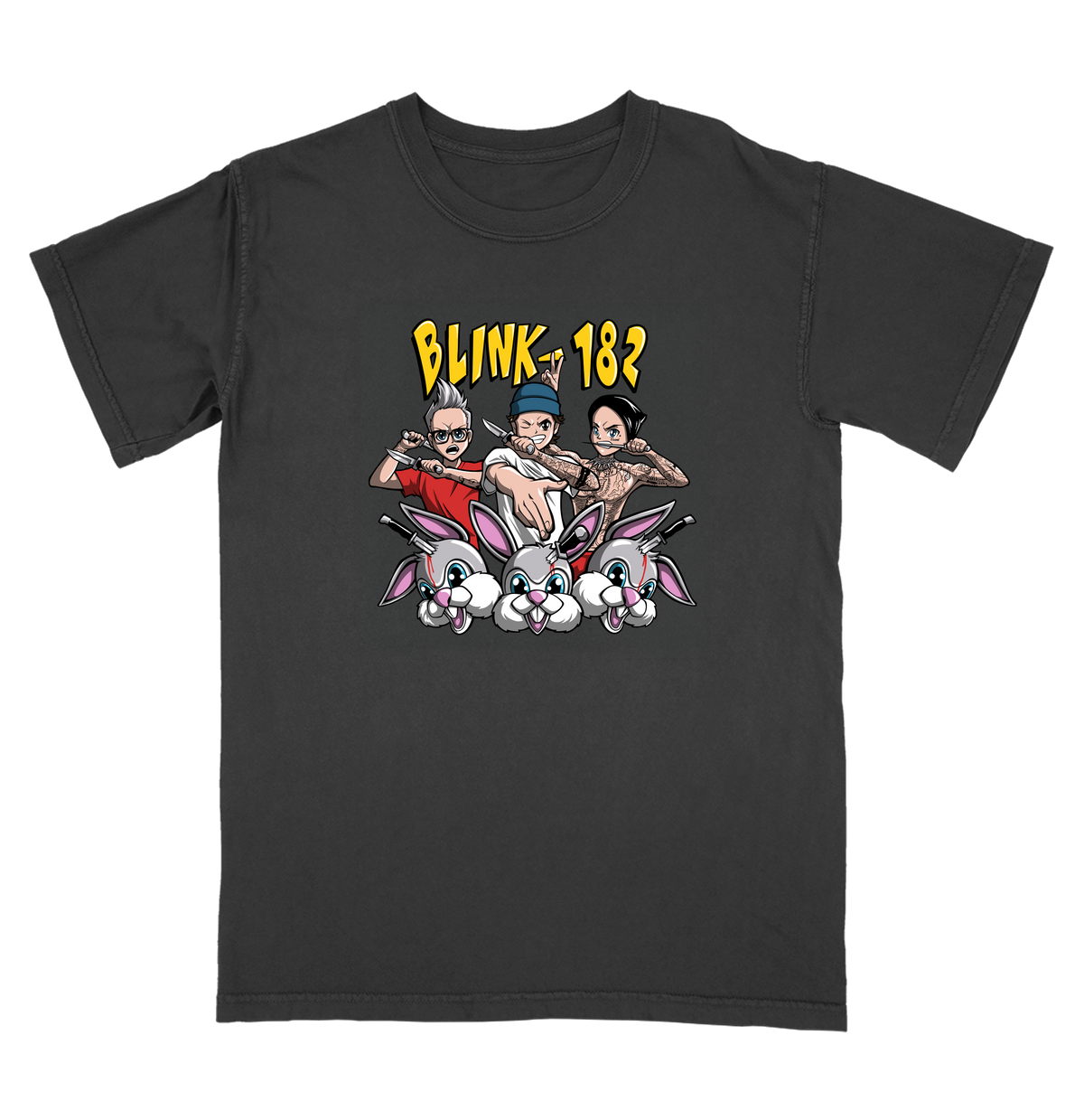 Blink 182 - Anime Band vs Bunny Battle T-Shirt