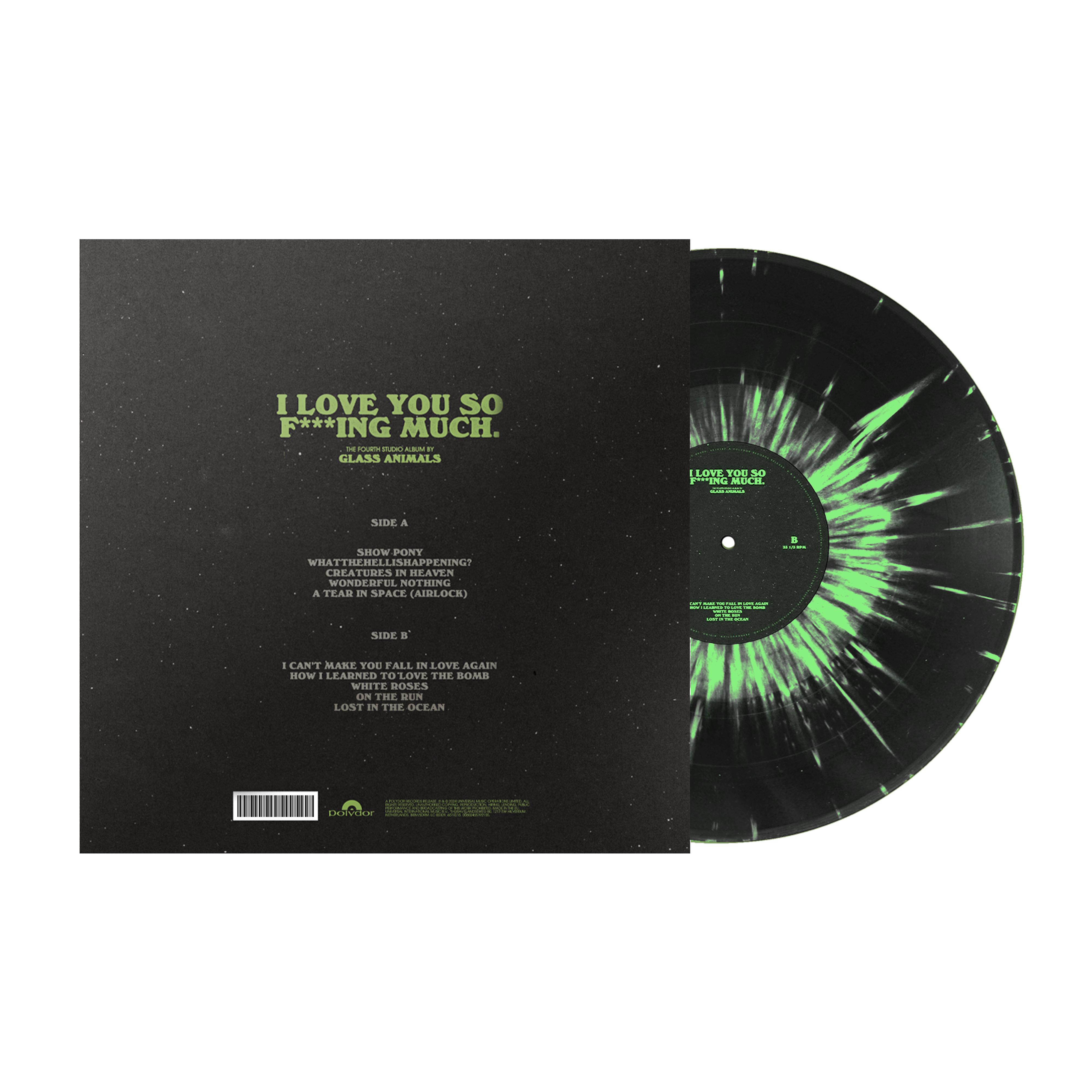 Glass Animals - I Love You So F***ing Much: Spotify Fans First Black and Green Splatter Vinyl