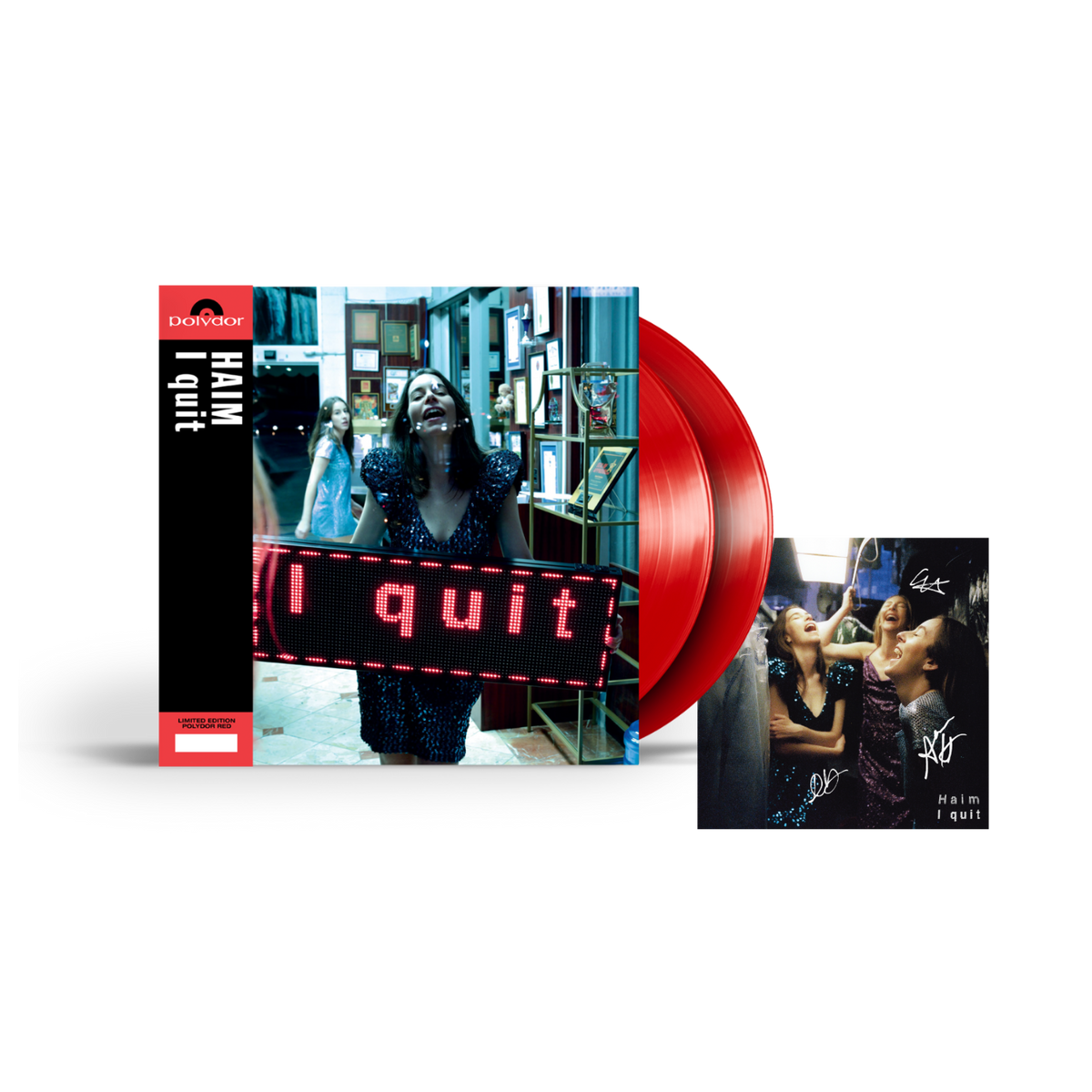 I quit - 2LP Polydor Red + Signed Art Card