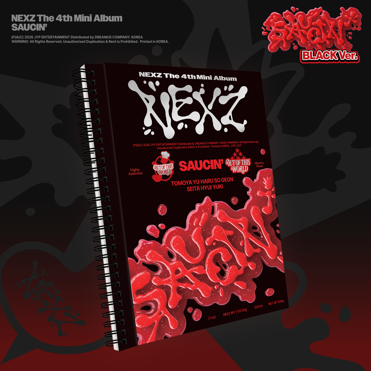 NEXZ - SAUCIN': CD - BLACK Ver.
