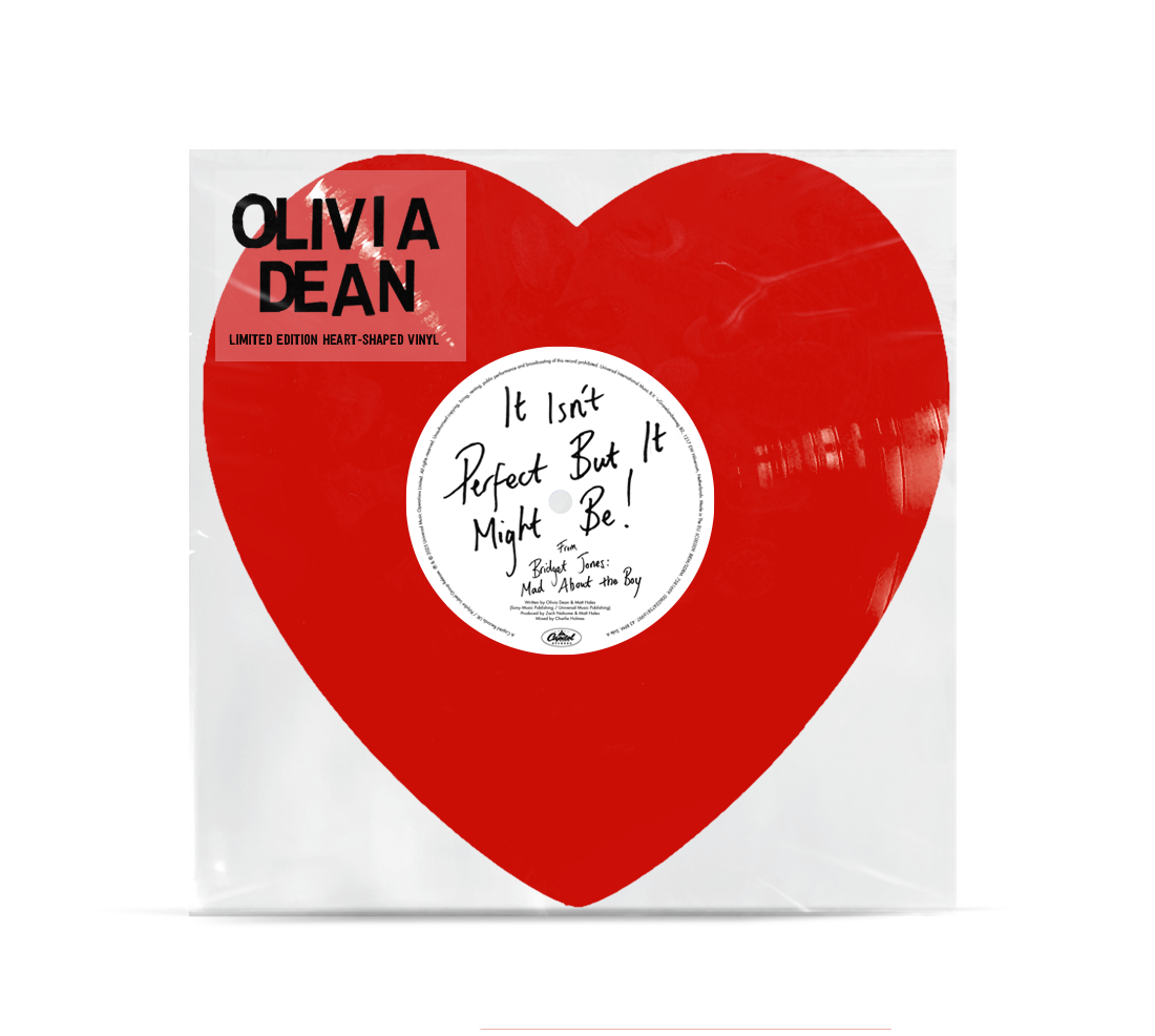 Olivia Dean - It Isn’t Perfect But It Might Be (from “Bridget Jones: Mad About the Boy” Original Motion Picture Soundtrack) 10" Heart Shaped Vinyl