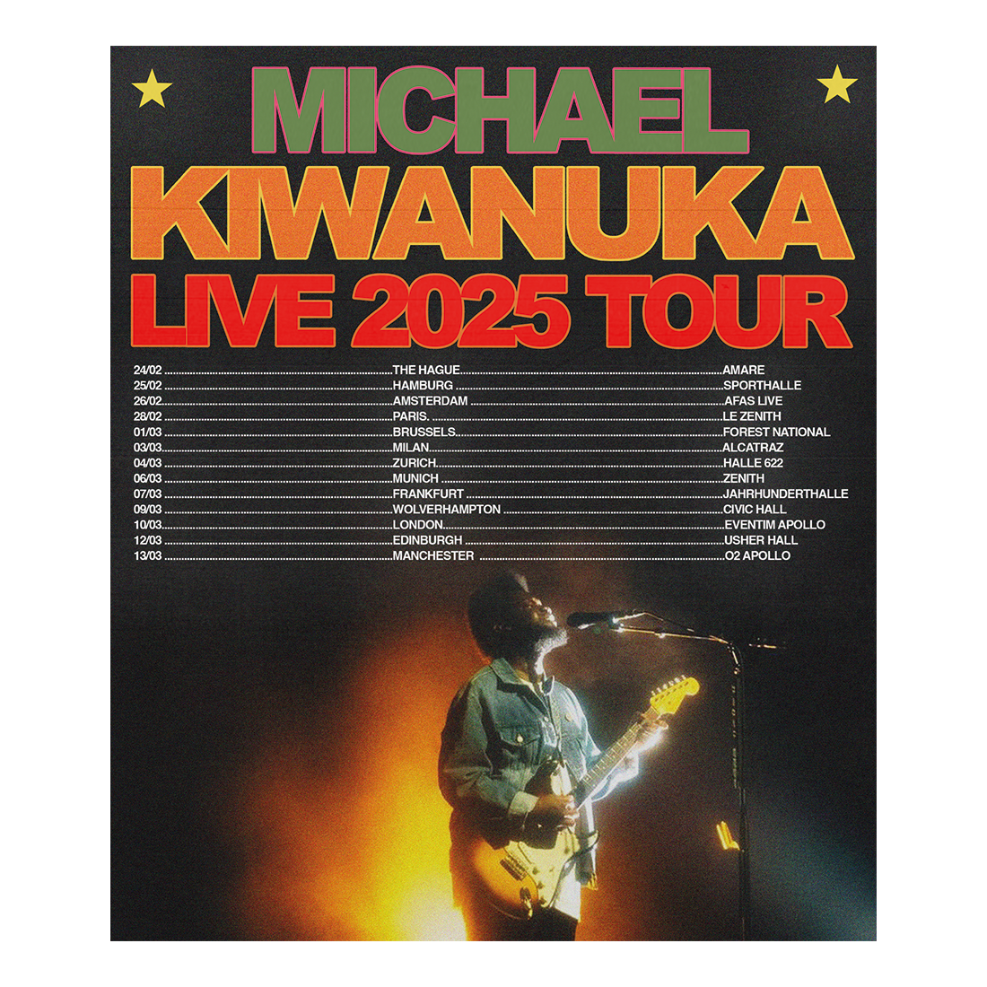 Michael Kiwanuka - Small Changes Tour 2025 Poster