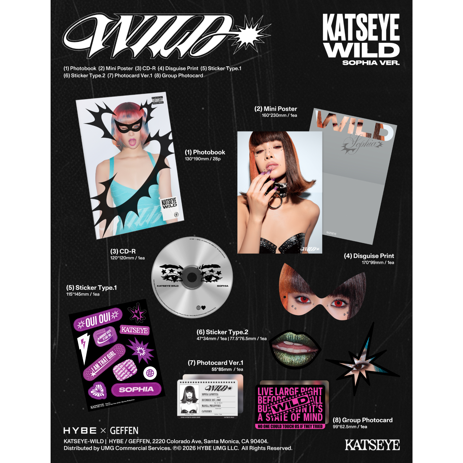 KATSEYE - WILD (Sophia ver.) CD