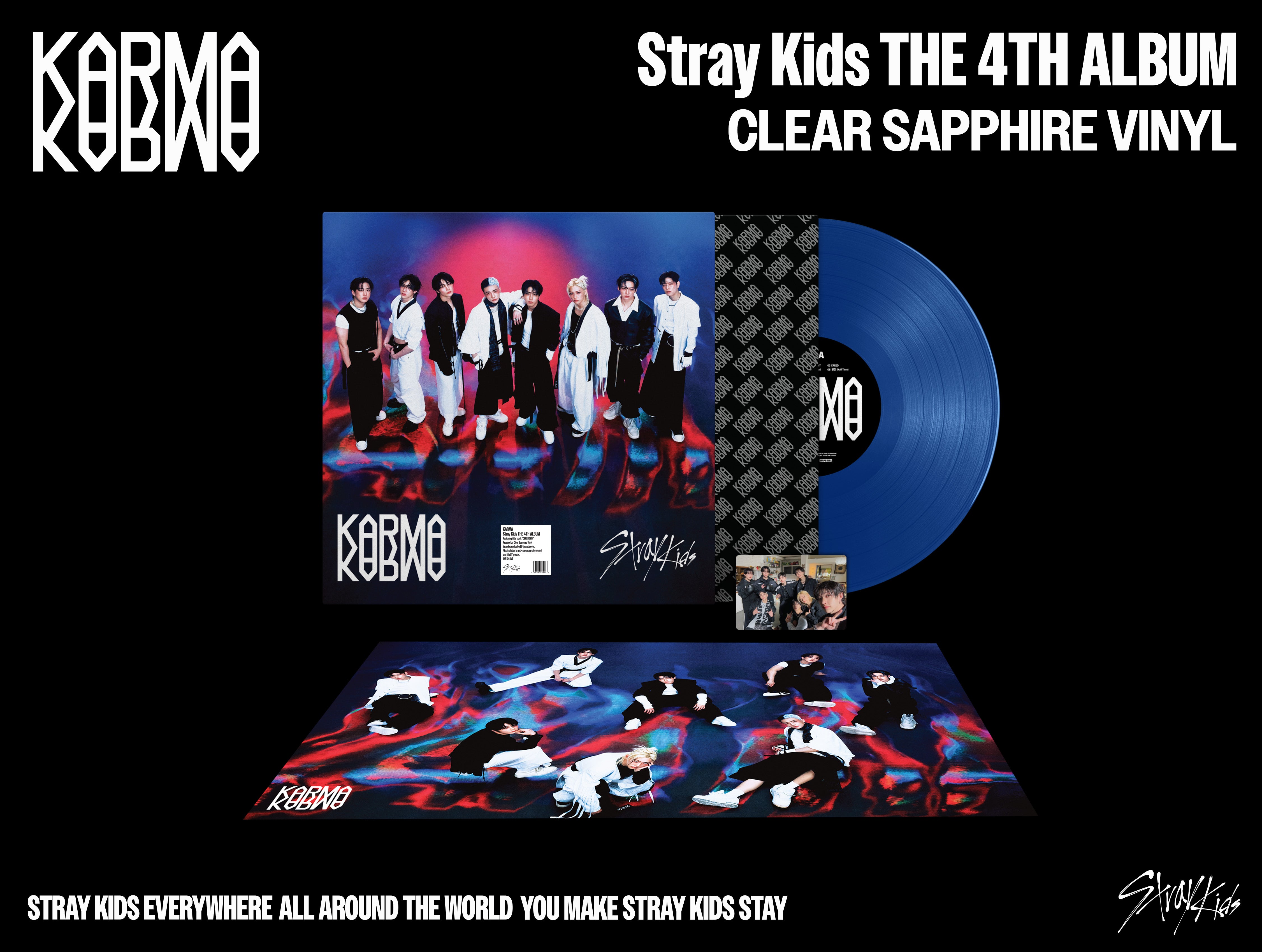 Stray Kids - Karma - Clear Sapphire Vinyl Ver