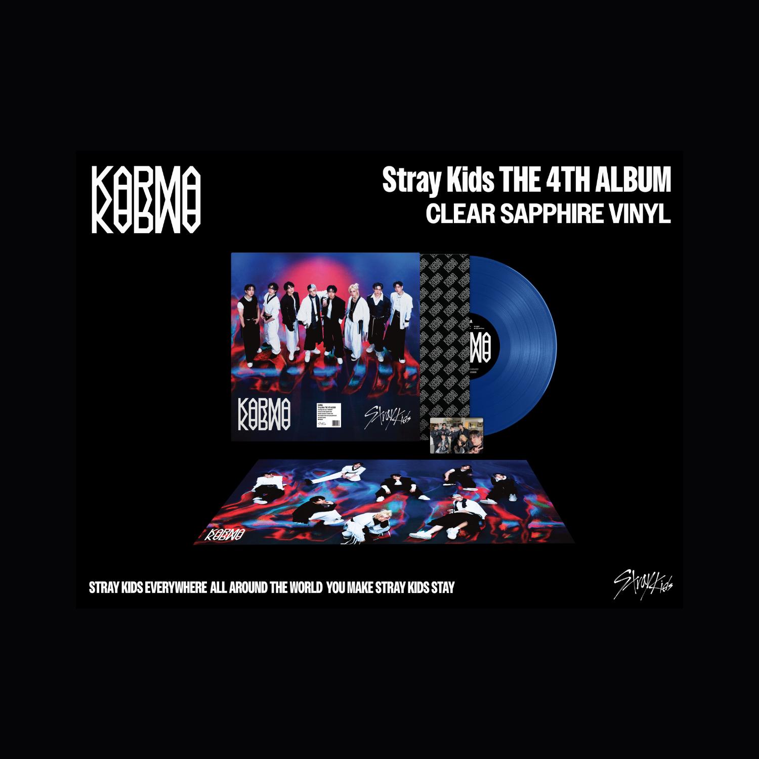 Stray Kids - Karma - Clear Sapphire Vinyl Ver