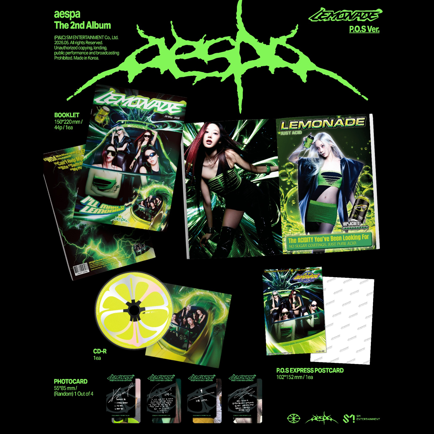 aespa - The 2nd Album 'LEMONADE' (P.O.S. Ver.)