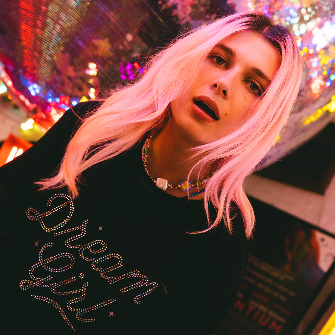 baby queen - Diamonte Stud Dream Girl T-Shirt
