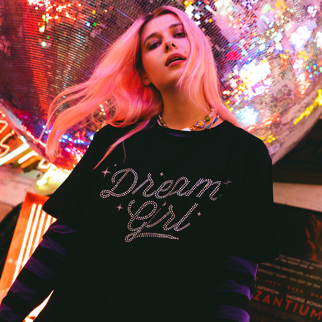 baby queen - Diamonte Stud Dream Girl T-Shirt