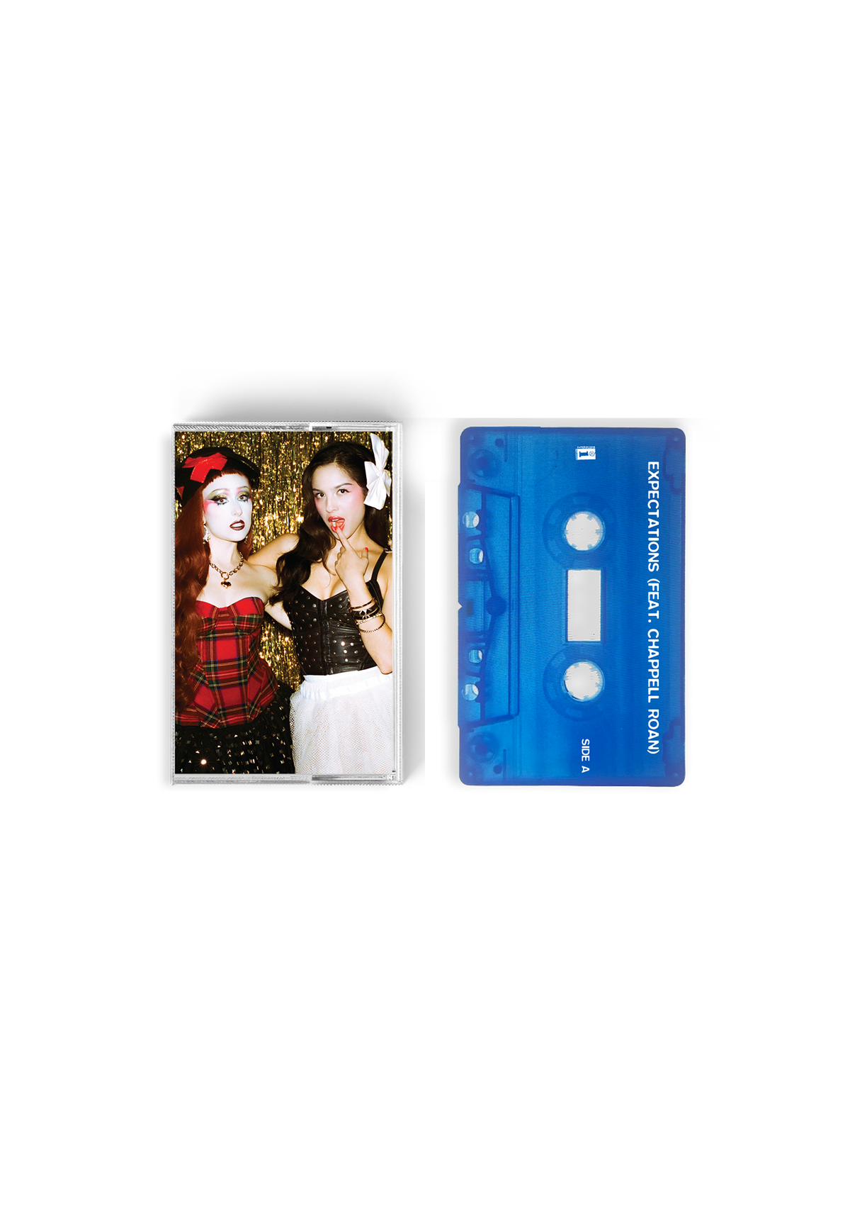Olivia Rodrigo, Chappell Roan - expectations - ‘LA behavior' translucent blue cassette