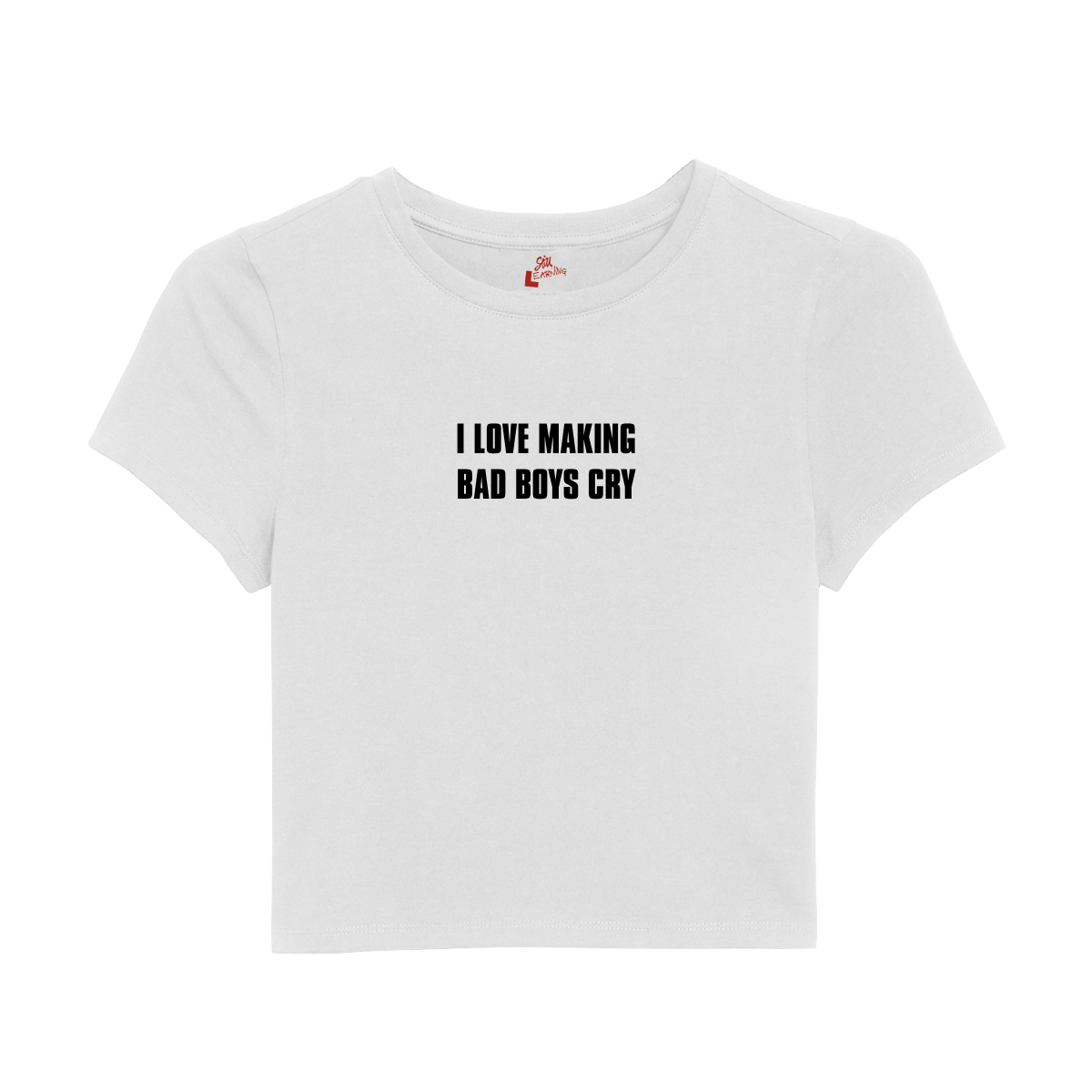 Caity Baser - Still Learning White Crop T-Shirt